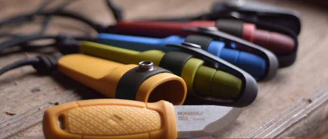 MORAKNIV ELDRIS NECK KNIFE Yellow with fire kit