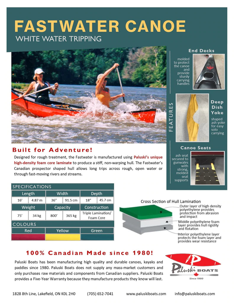 Canoe, 16' Fastwater Canoe
