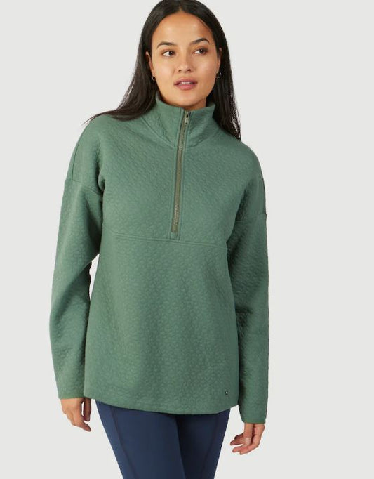 SALE! Women's Inga Long Zip Top | Fig