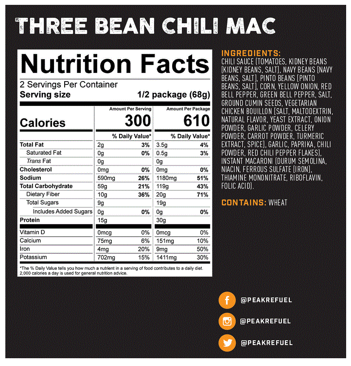 Three Bean Chili Mac | Peak Refuel