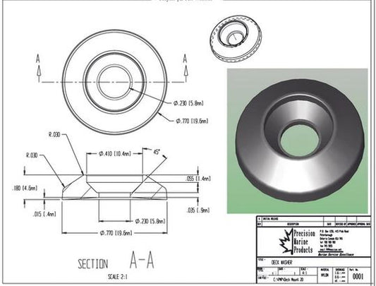 Kayak or Canoe Deck Washer (pkg of 10)