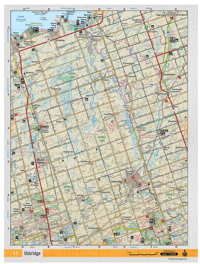 Uxbridge Adventure Topographic Map | CCON11 | Backroad Mapbooks ...