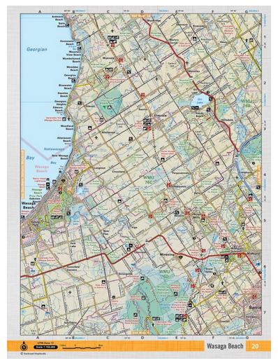 Wasaga Beach Adventure Topographic Map | CCON20 | Backroad Mapbooks ...